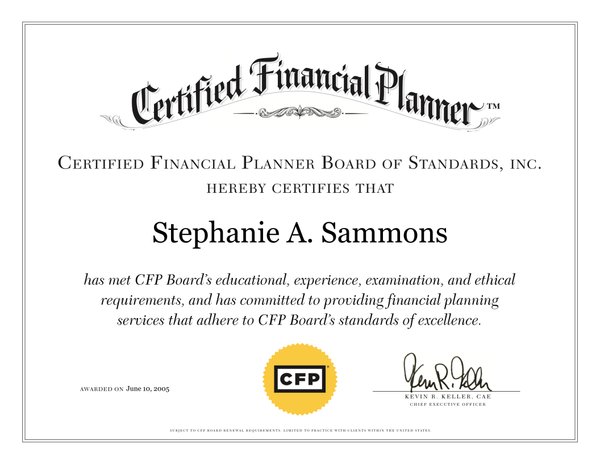 Stephanie Sammons CFP Investopedia Top 100 Advisor